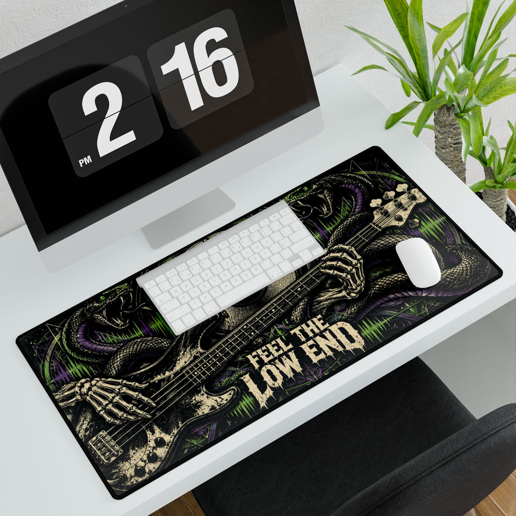 Mouse Mat | Feel The Low End Bass Guitar | Rock Music Desk Mat