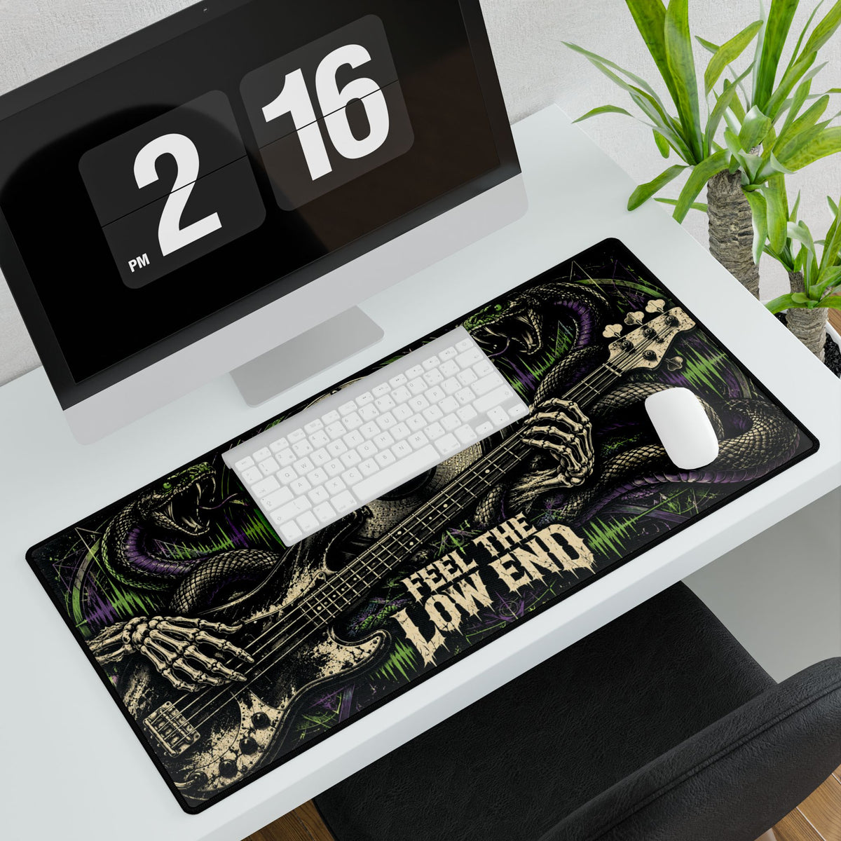 Mouse Mat | Feel The Low End Bass Guitar | Rock Music Desk Mat