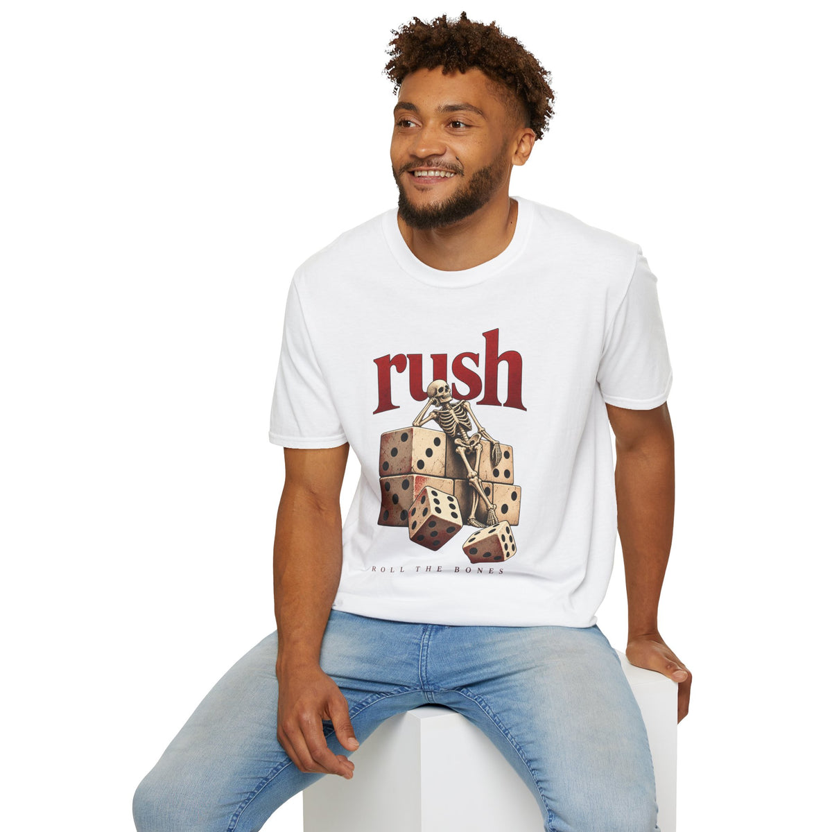 Rush | Roll the Bones | Dice Skeleton Prog Band T-Shirt