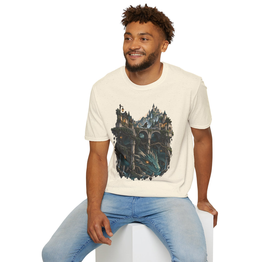 Quests and Adventures | Japanese Style | Anime Fantasy Dragon Castle T Shirt