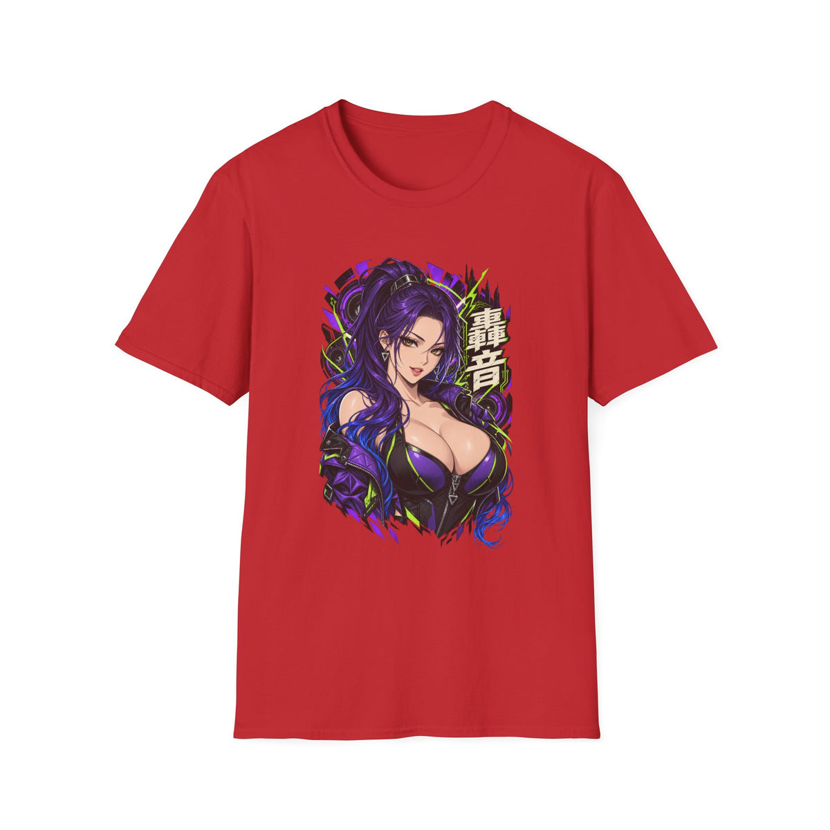 Thunder | Sexy Anime Villainess Pin Up Girl | Waifu Portrait T-Shirt