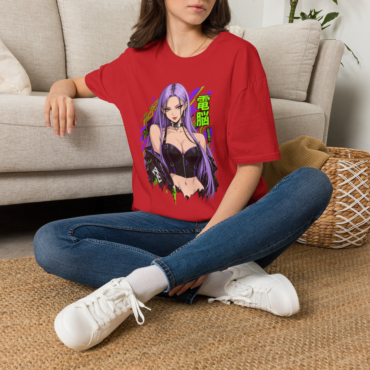 Violet | Anime Cyber Sexy Pin Up Girl T-Shirt