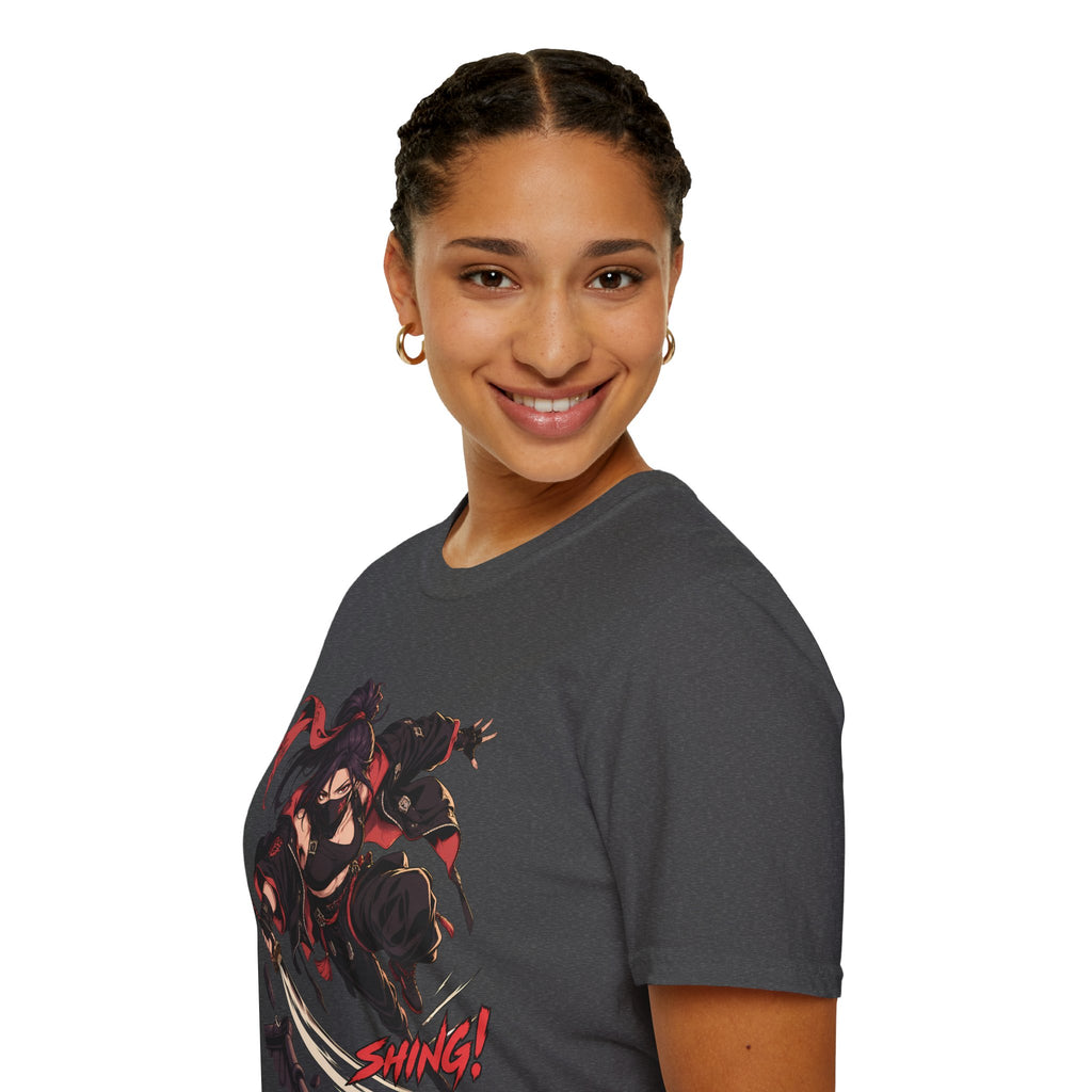 SHING! | Rooftop Samurai Girl | Japanese Anime Style Fight Shirt