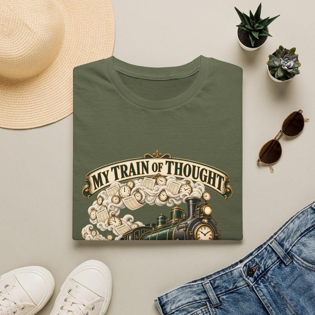 Train of Thought Vintage Steam Engine T-Shirt | My Train of Thought Has a Full Working Timetable