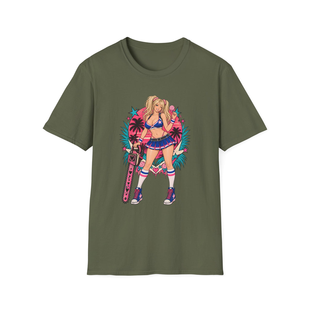 Juliet Starling | Sexy Pinup Beach Babe | Lollipop Chainsaw | Zombie Game T-Shirt