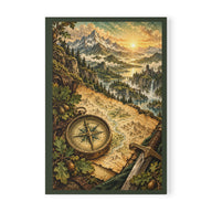 Fantasy Adventure A5 Lined Notebook Quest Journal Map Art 150 Pages