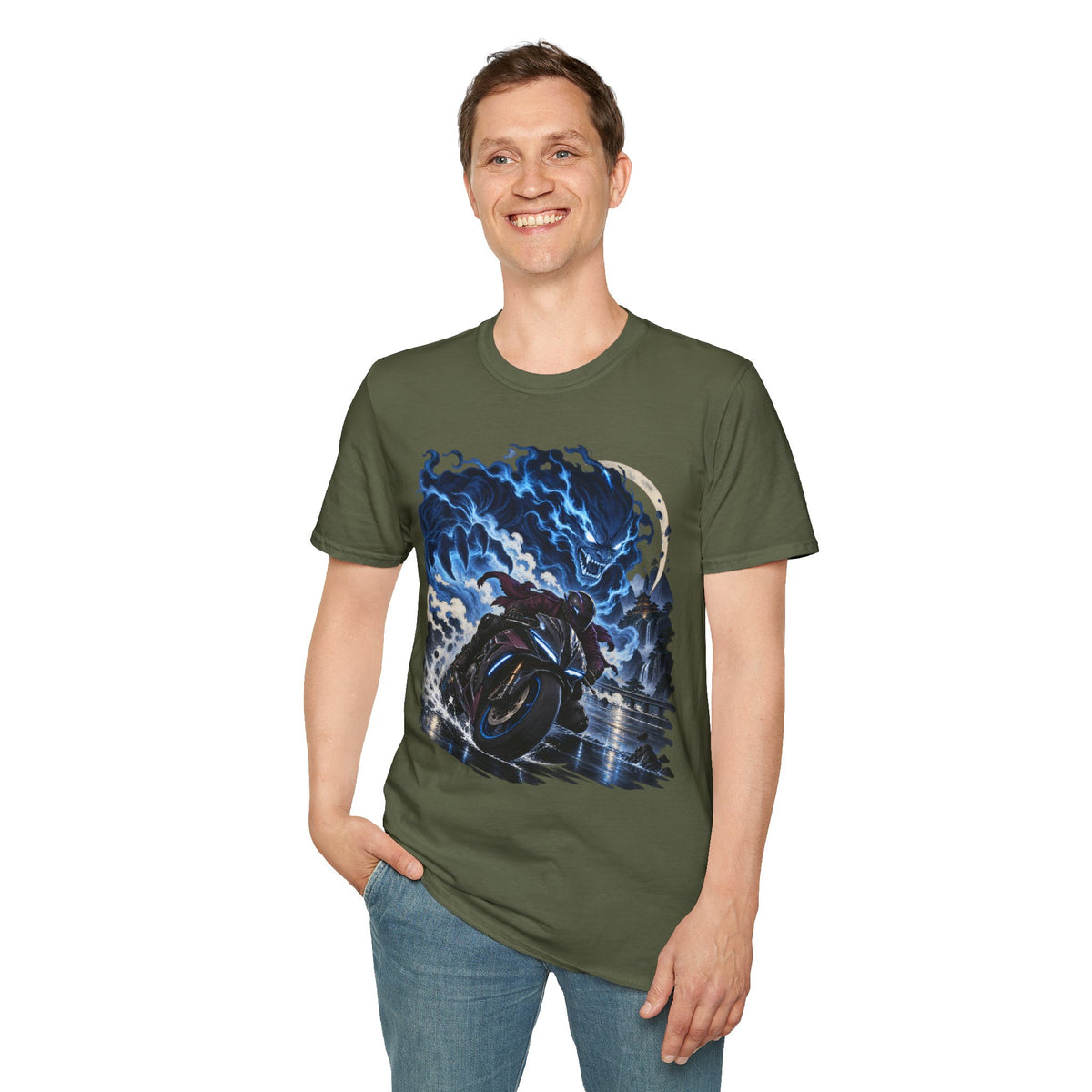 Demon of the Storm | Night Rider | Japanese Urban Motorcycle Tee