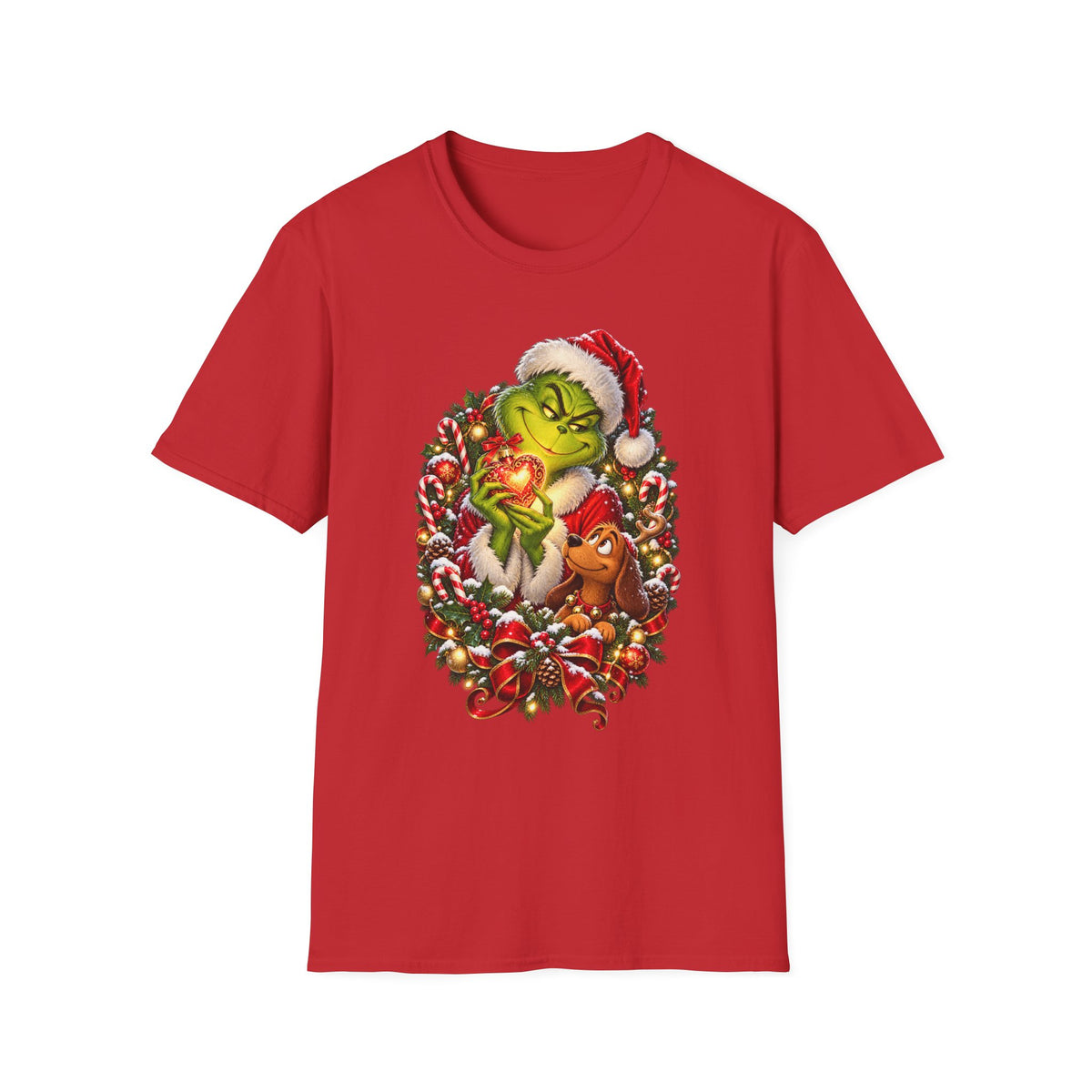 Grinch Heart | Christmas Holiday Grinch T-Shirt