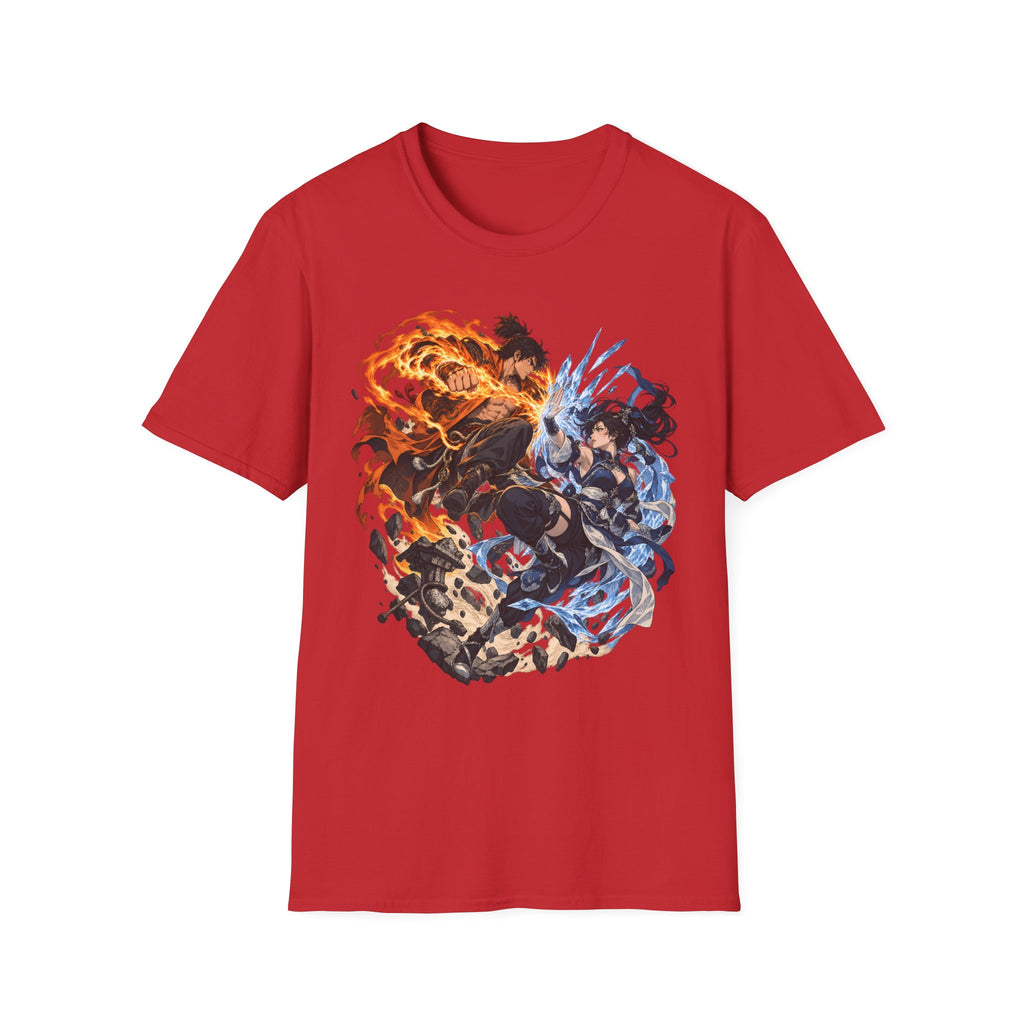 Elemental Battle | Fire vs Ice | Ninja Japanese Fantasy T-Shirt