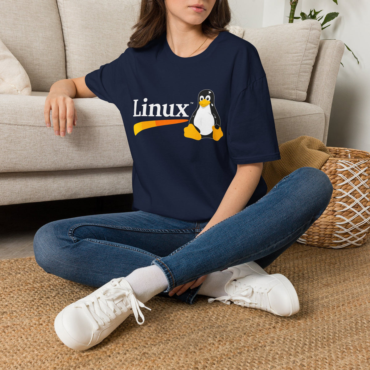 Linux Penguin Logo T‑Shirt — Retro Tech Tee for Developers & Open Source Fans