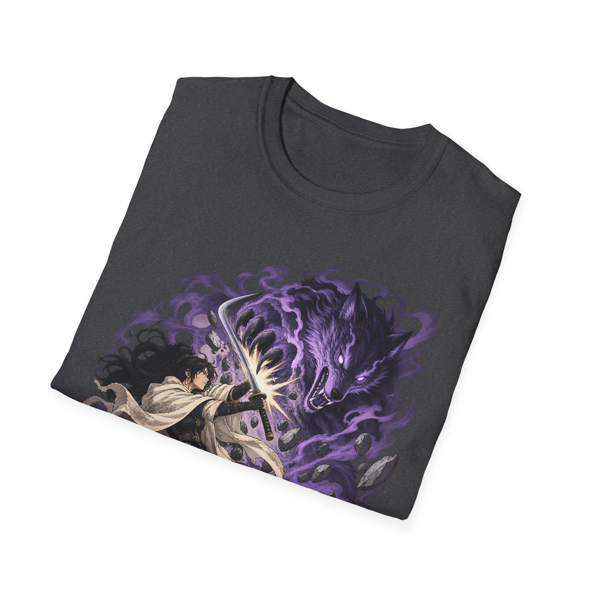 Trial of the Wolf | Samurai Anime Storm Warrior T-Shirt