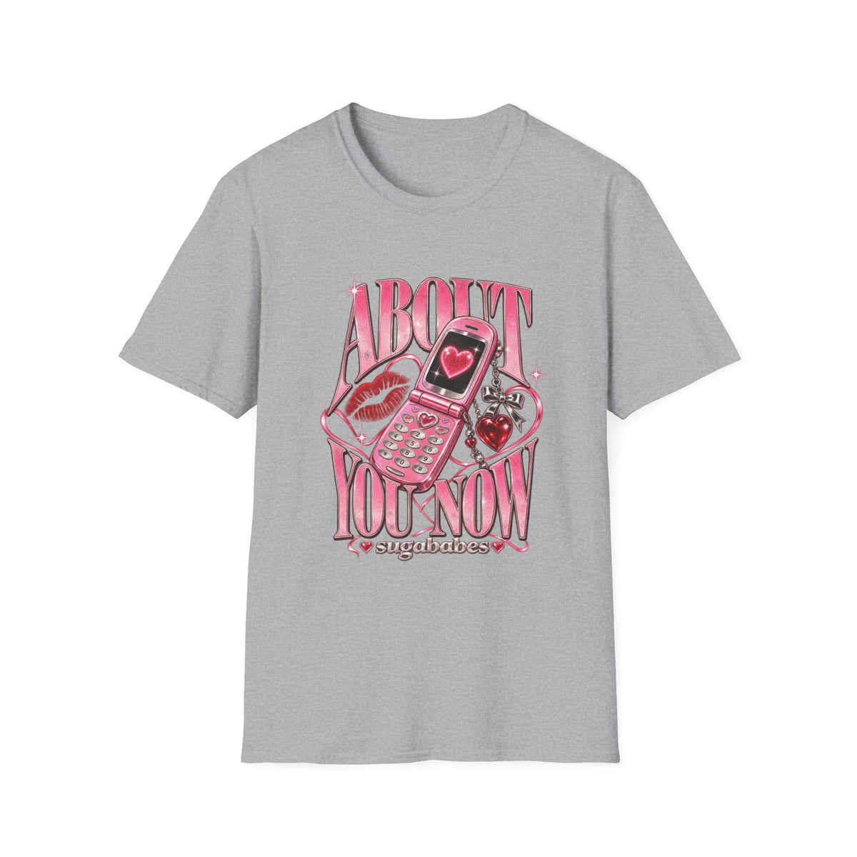 About You Now | Sugababes | Y2K Pink Phone & Heart Vintage Vibe Graphic T Shirt
