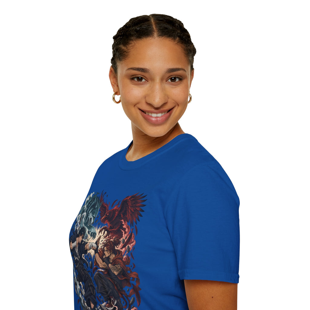 Yin Yang | Wolf Demon vs Phoenix | Japanese Anime Ninja T Shirt