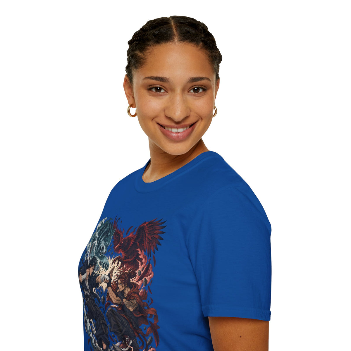 Yin Yang | Wolf Demon vs Phoenix | Japanese Anime Ninja T Shirt