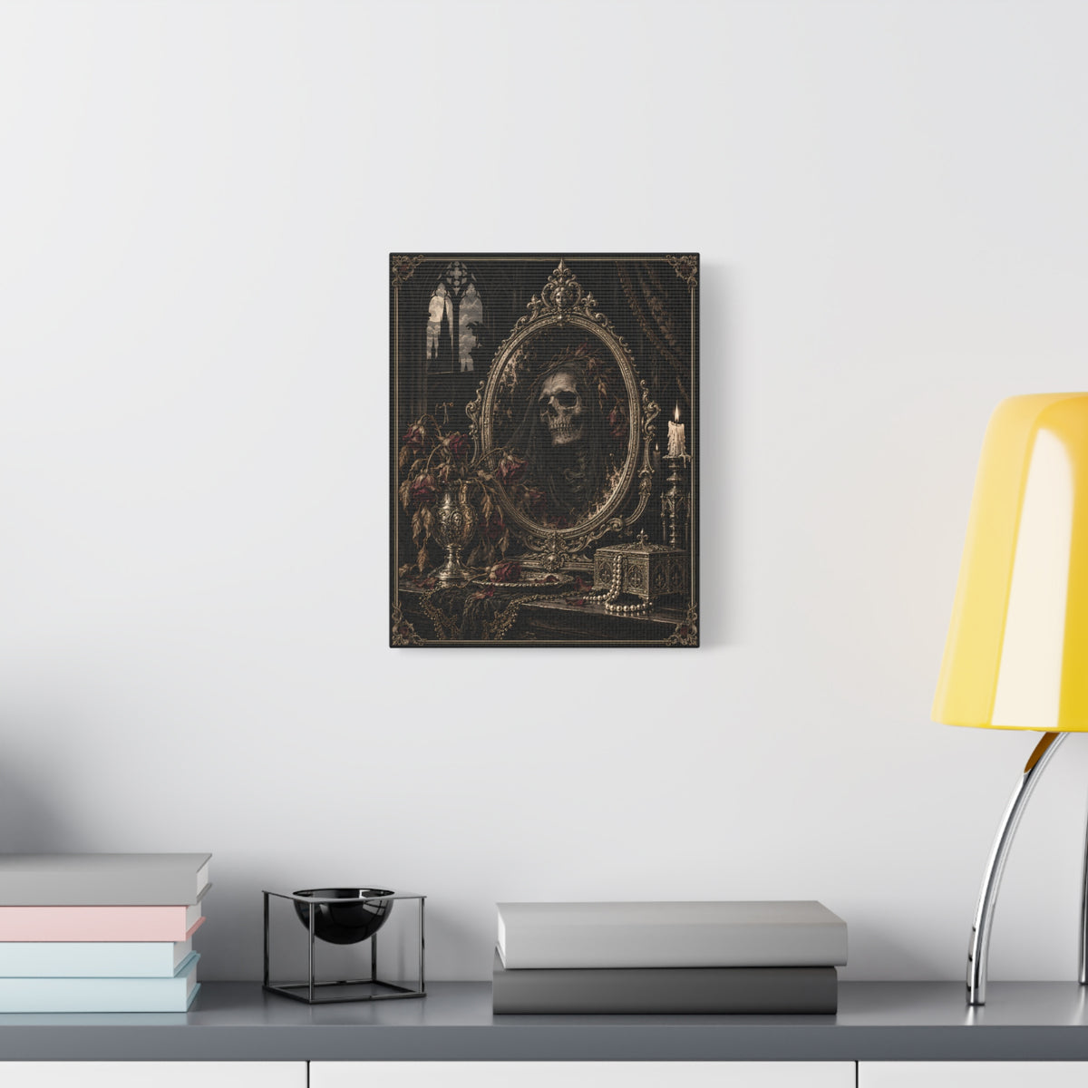 Canvas | Gothic Skull Vanity | Occult Wall Art