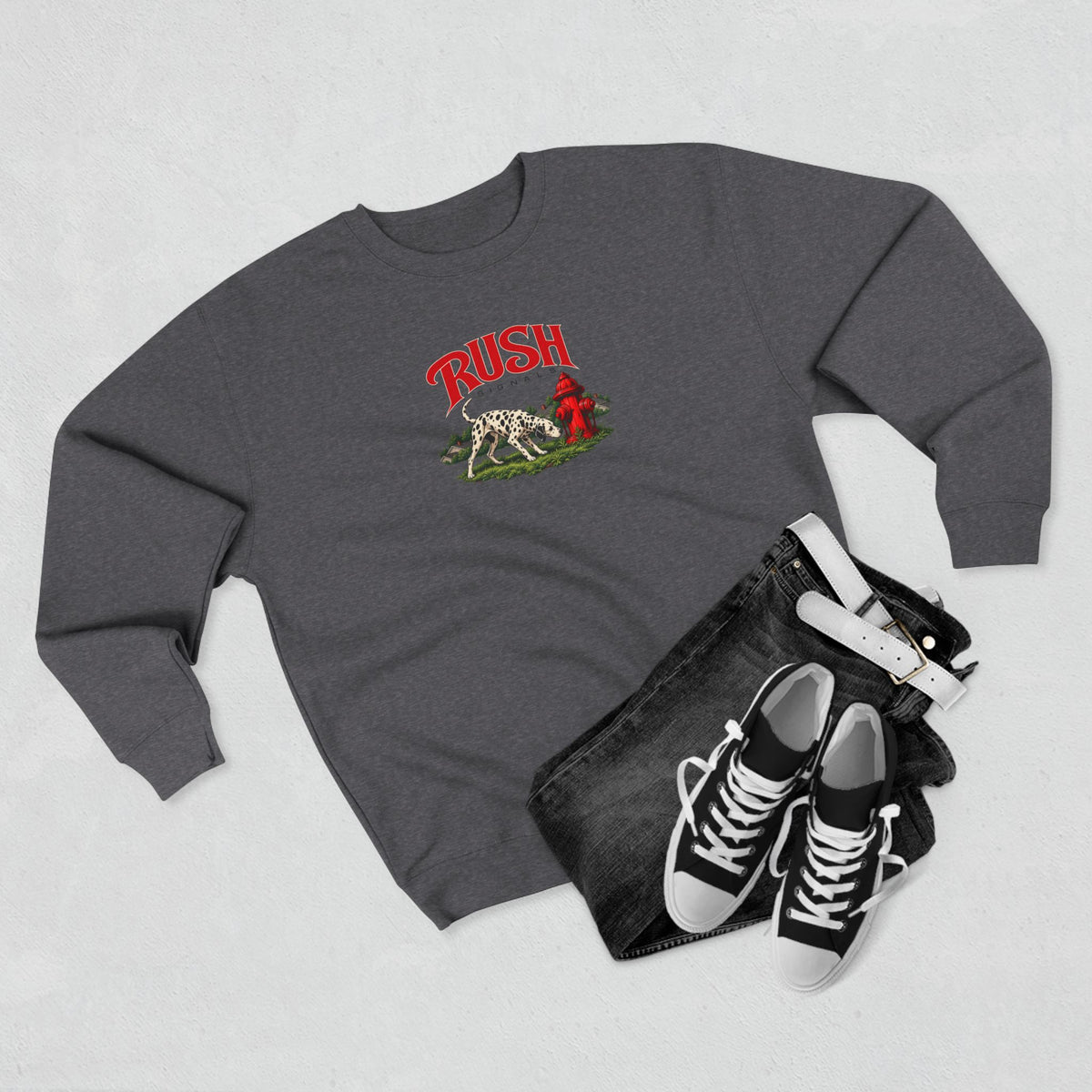 Rush | Signals | Dog & Fire Hydrant Prog Band Crewneck Sweatshirt