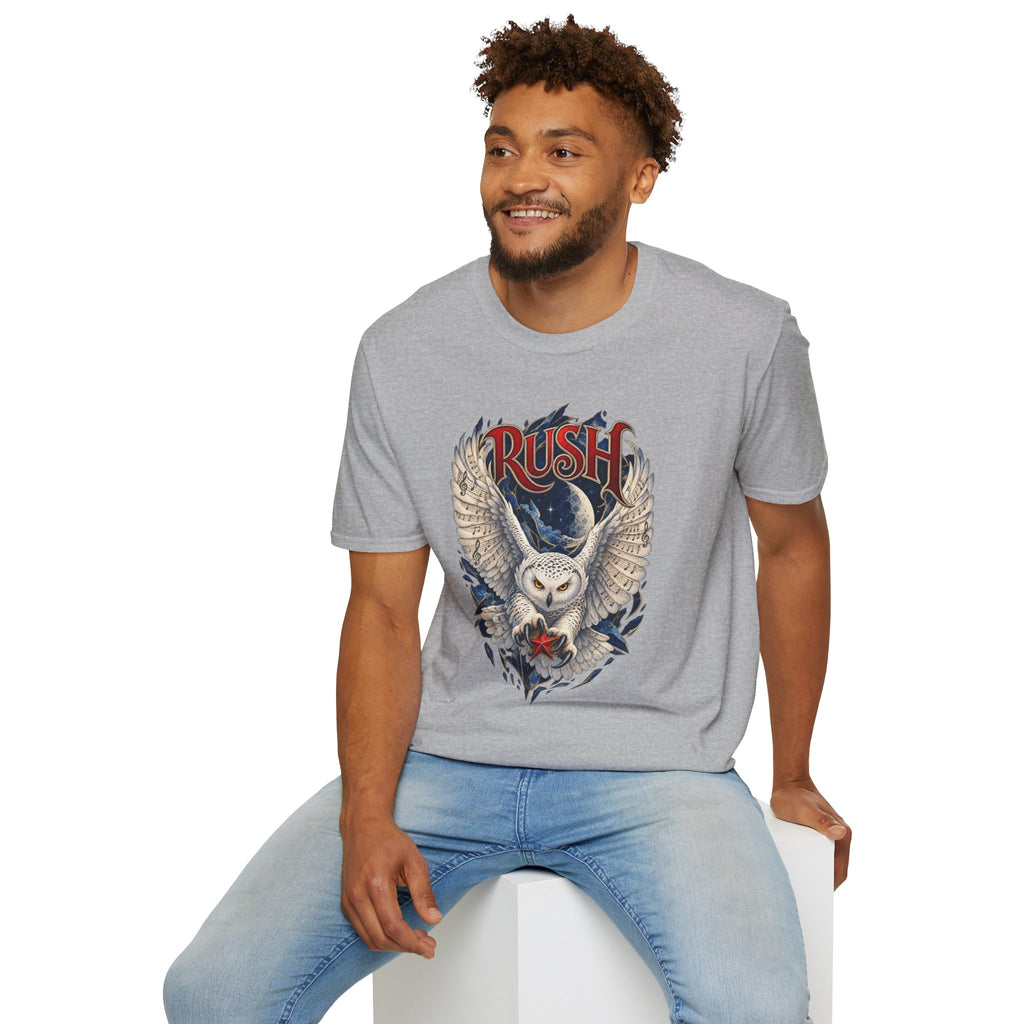 Rush | Fly by Night | Prog Rock | Owl Band Graphic T-Shirt