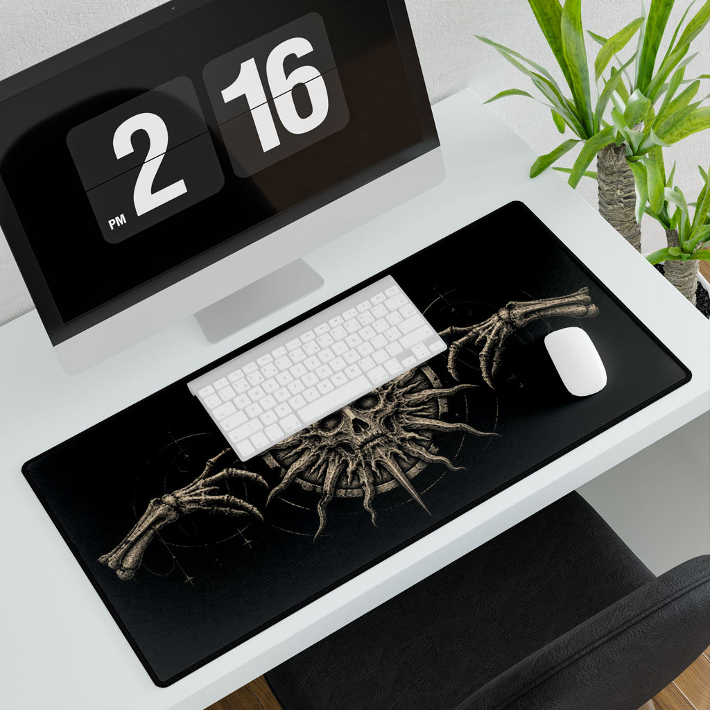 Mouse Mat | Skull Sunburst Gaming | Gothic Skull Art Desk Mat