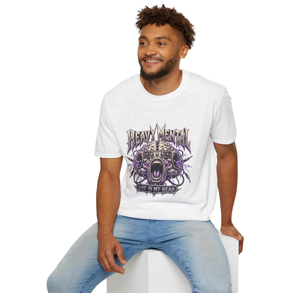 Heavy Mental T-Shirt | Live In My Head' Metal Graphic Tee
