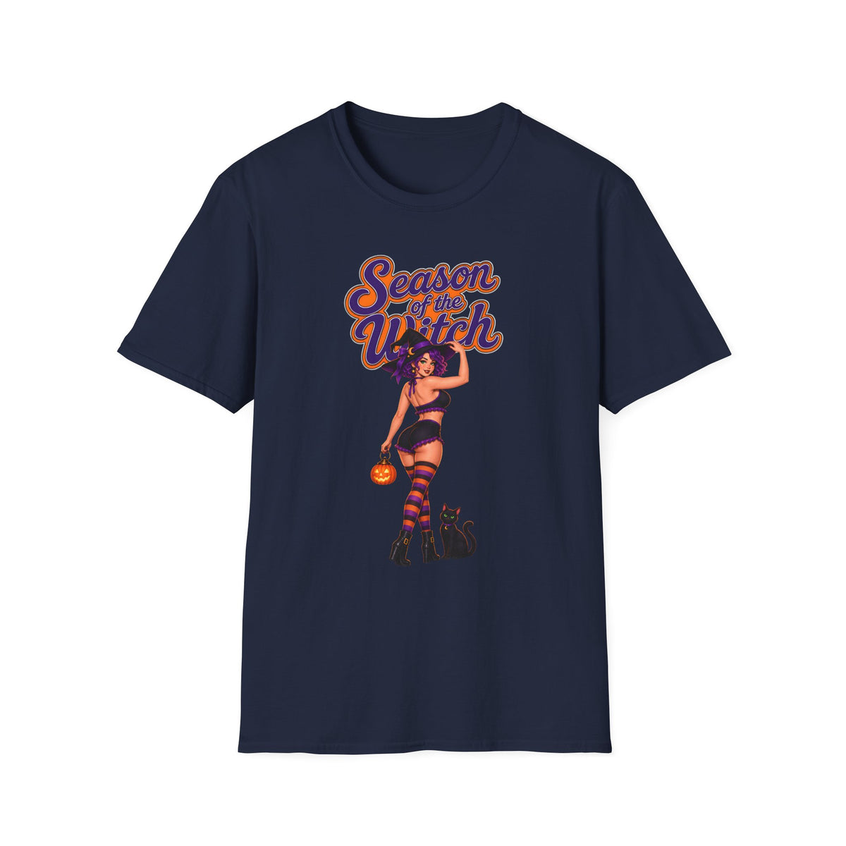 Season of the Witch T-Shirt — Retro Pinup Halloween Witch Graphic Tee