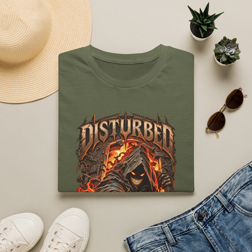 Disturbed | The Guy | Flaming Heavy Metal Band T-Shirt