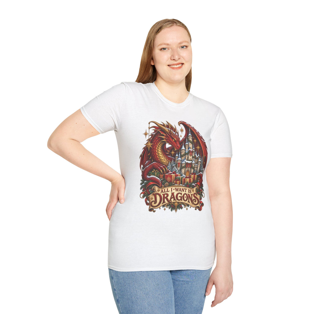 All I Want For Christmas | Dragon Castle T-Shirt