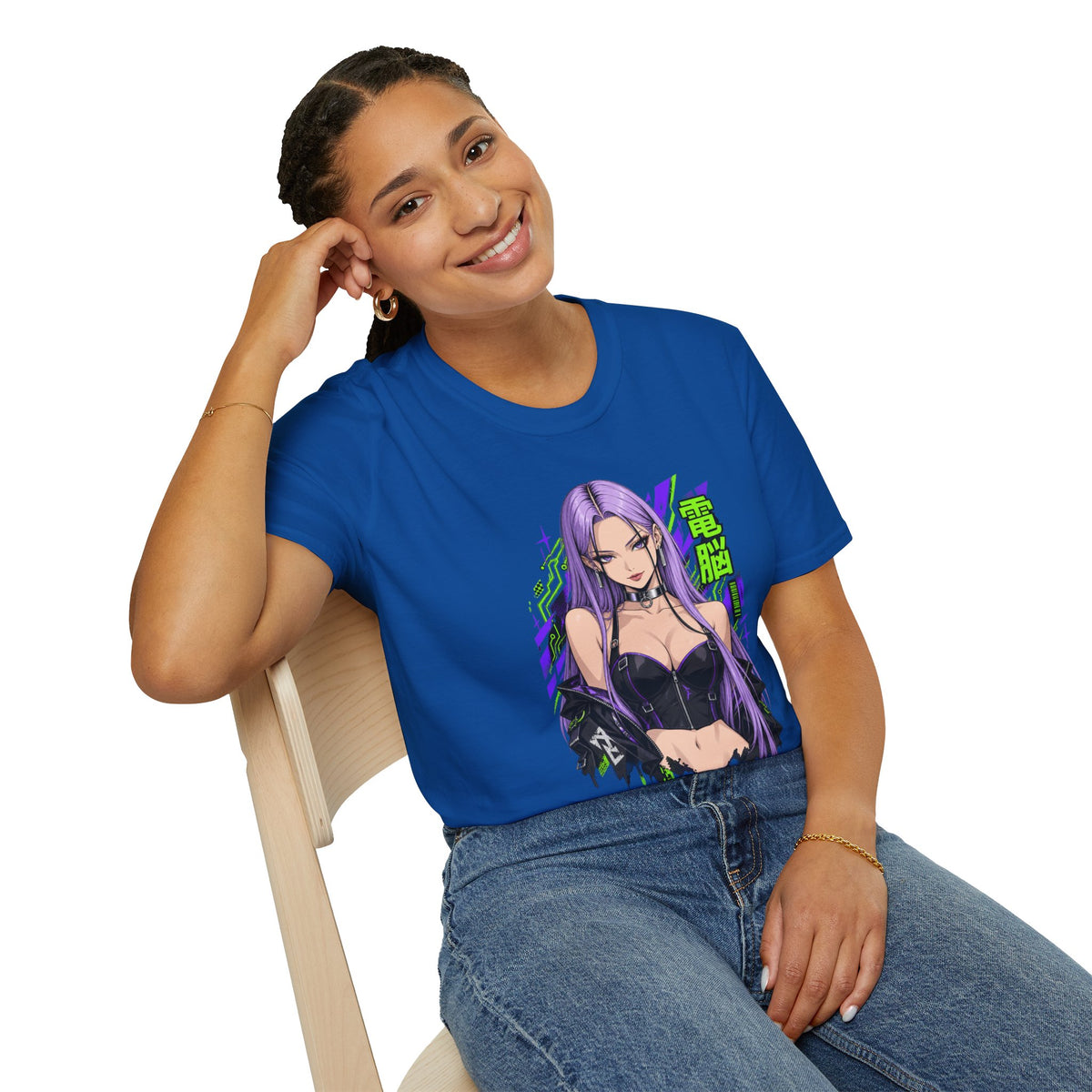 Violet | Anime Cyber Sexy Pin Up Girl T-Shirt