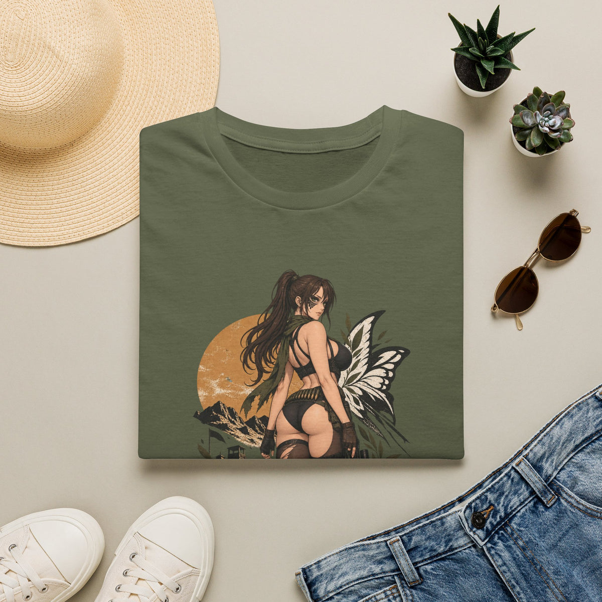 Metal Gear | Quiet | Sexy Pin Up Fantasy Sniper Girl T-Shirt