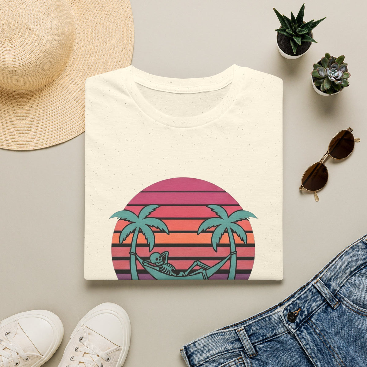 Skele' - T-Shirt, Summer / Holiday Skeleton Design