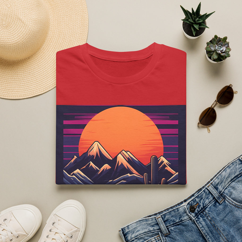 Sunset Mountains T-Shirt — Retro Desert Sunset Graphic Tee