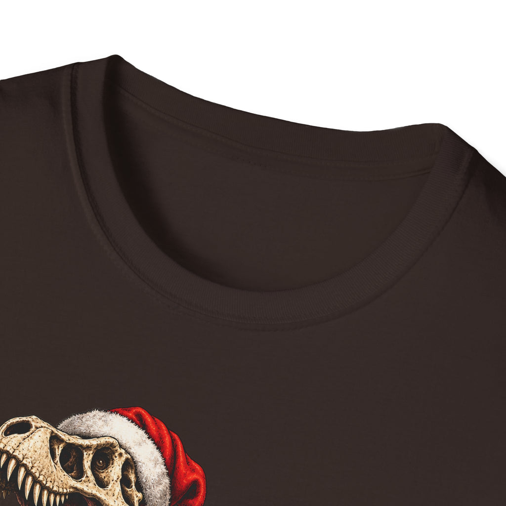 T-Rex Sleigh | Dinosaur Fossil Christmas T‑Shirt