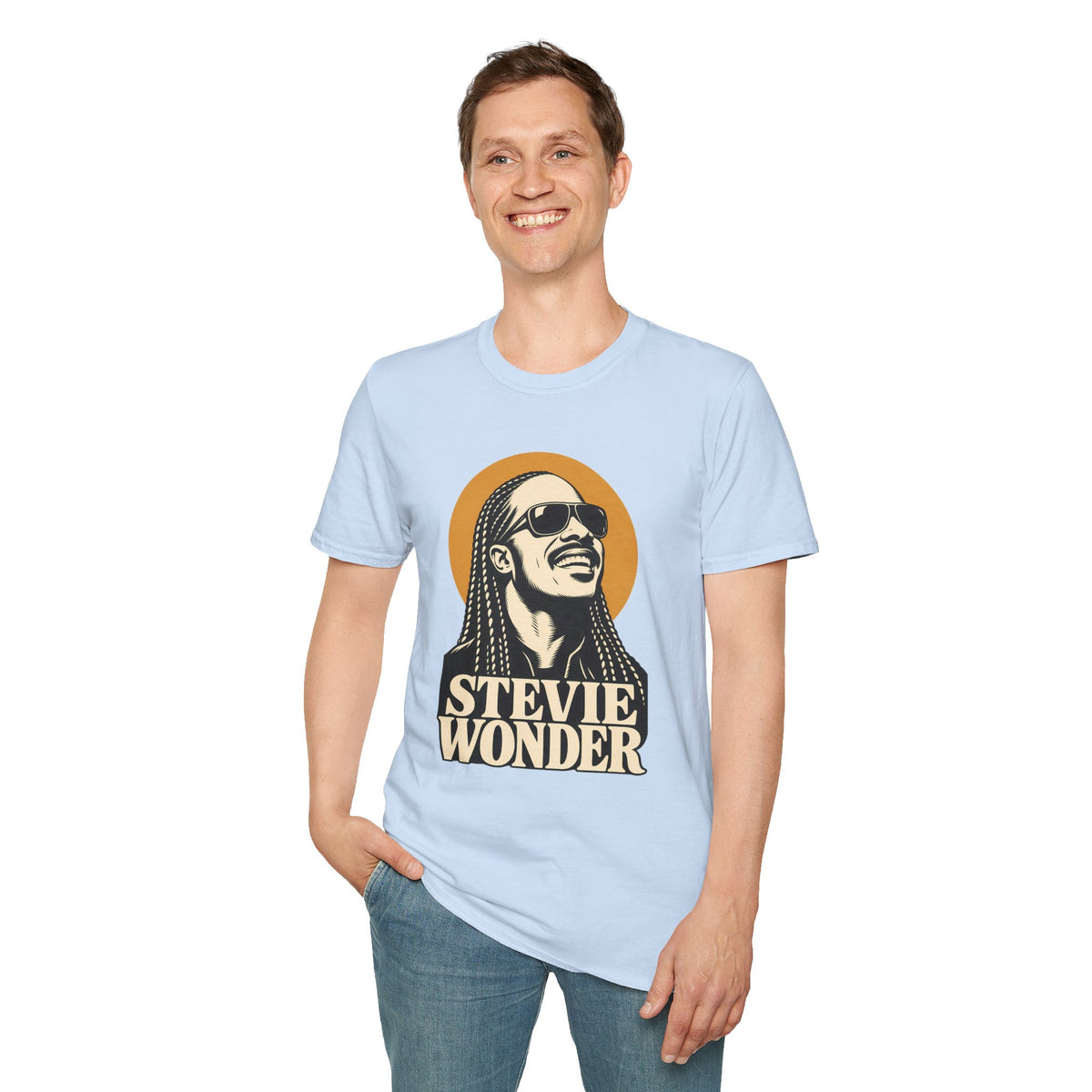 Stevie Wonder Graphic T-Shirt - Retro Soul Music Tee