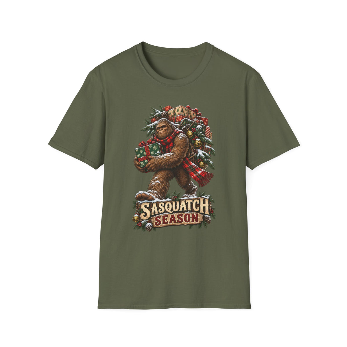 Bigfoot Chrismtas | Sasquatch Season Christmas T-Shirt