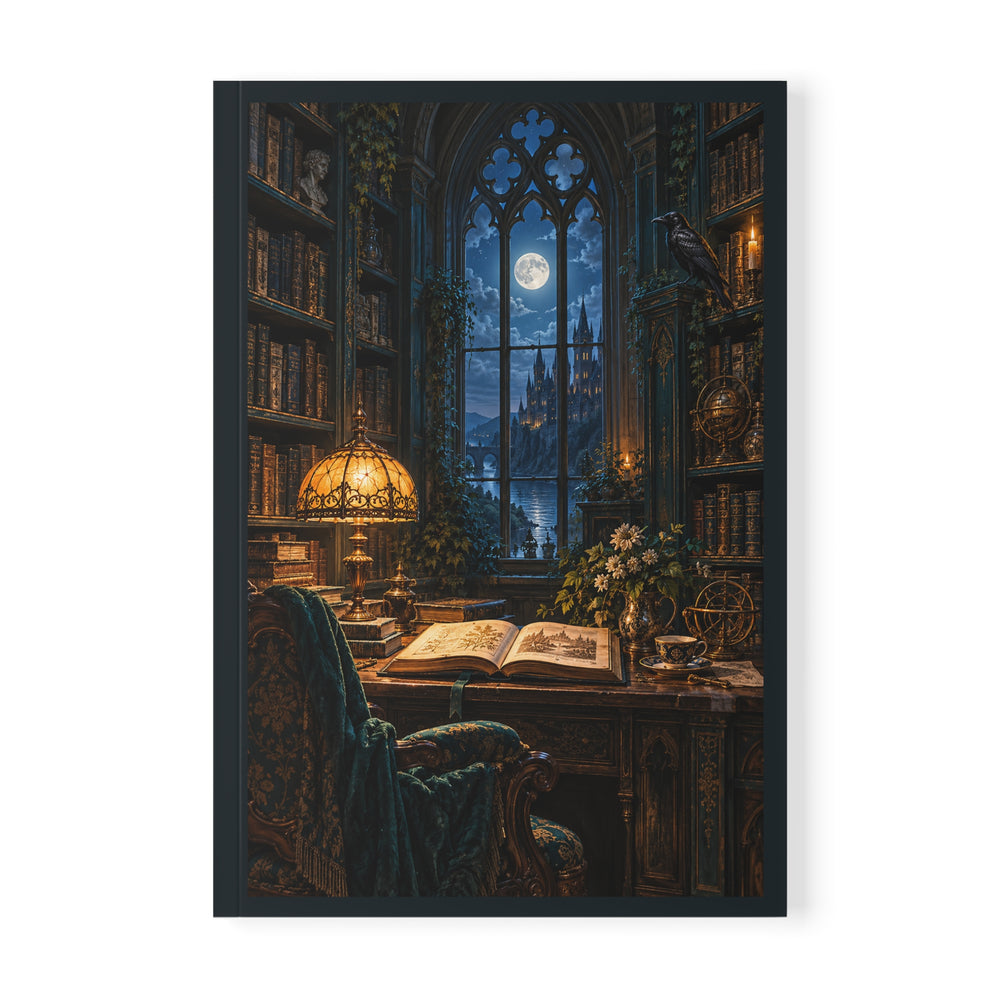 Gothic Library A5 Lined Notebook Dark Academia Journal 150 Pages