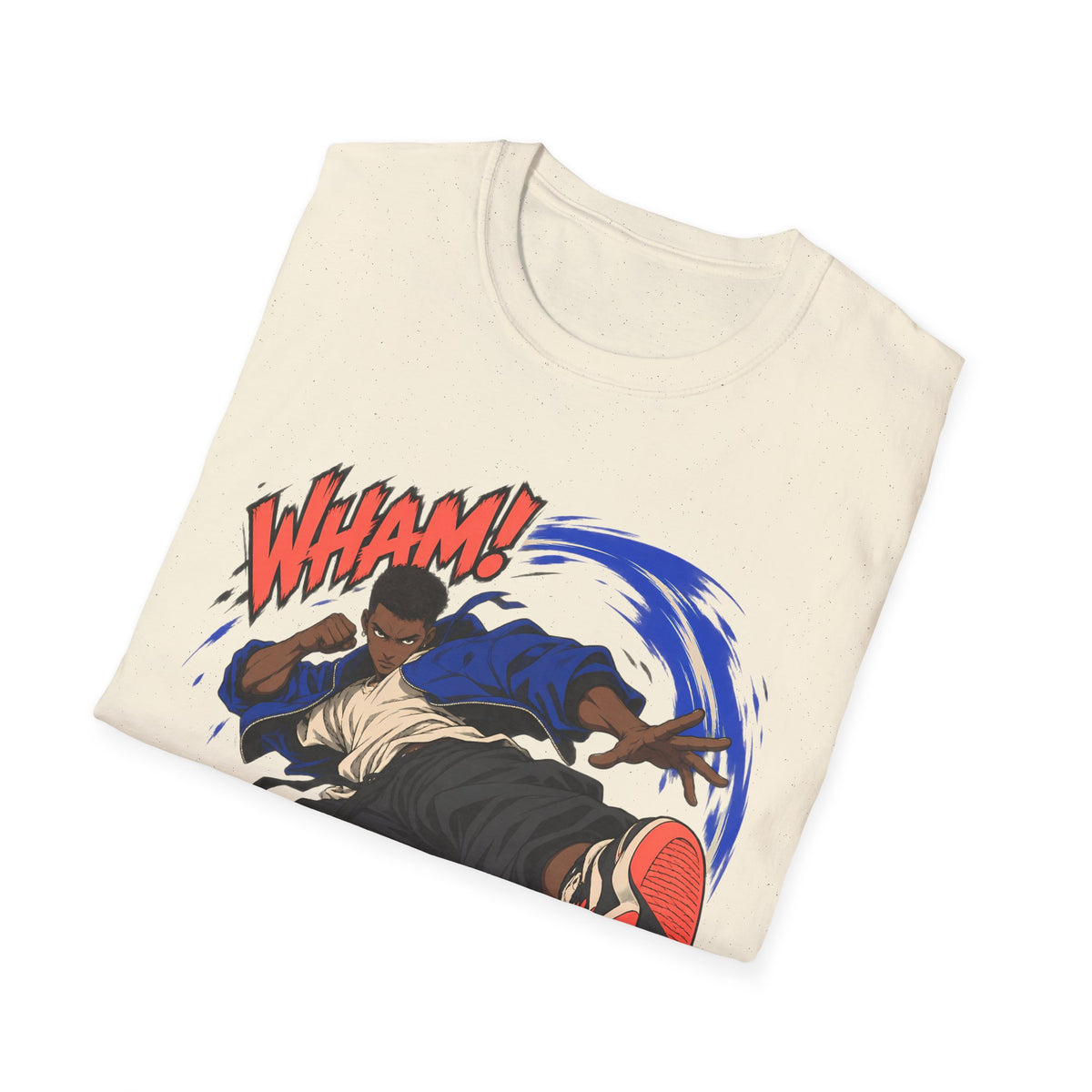 WHAM! | Anime Cartoon Ninja Kick Graphic T Shirt