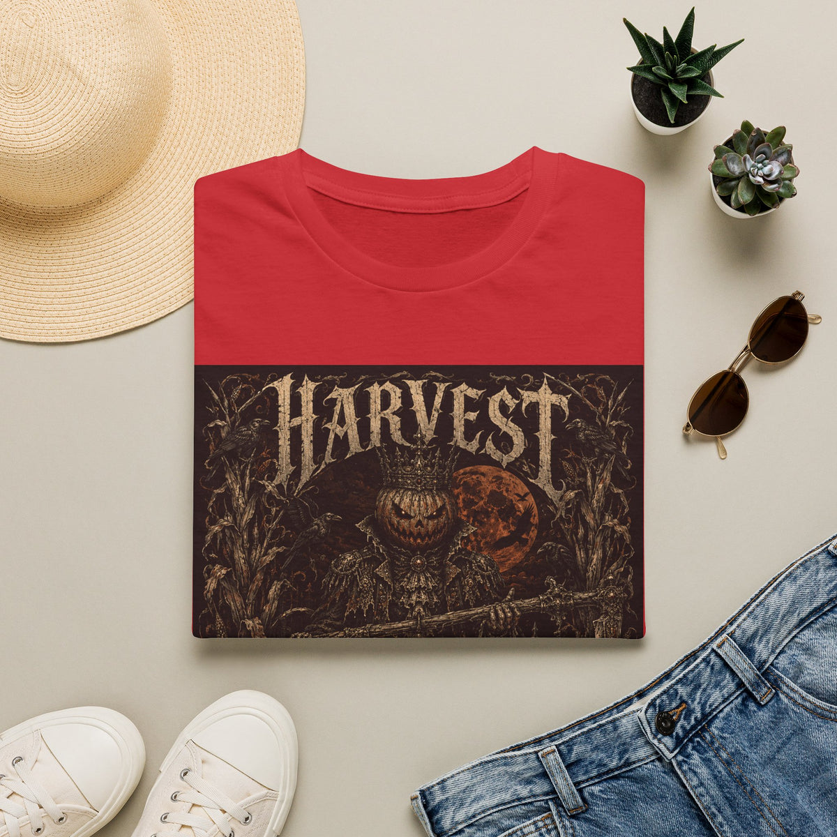 Harvest of Souls T‑Shirt — Dark Halloween Gothic Graphic Tee