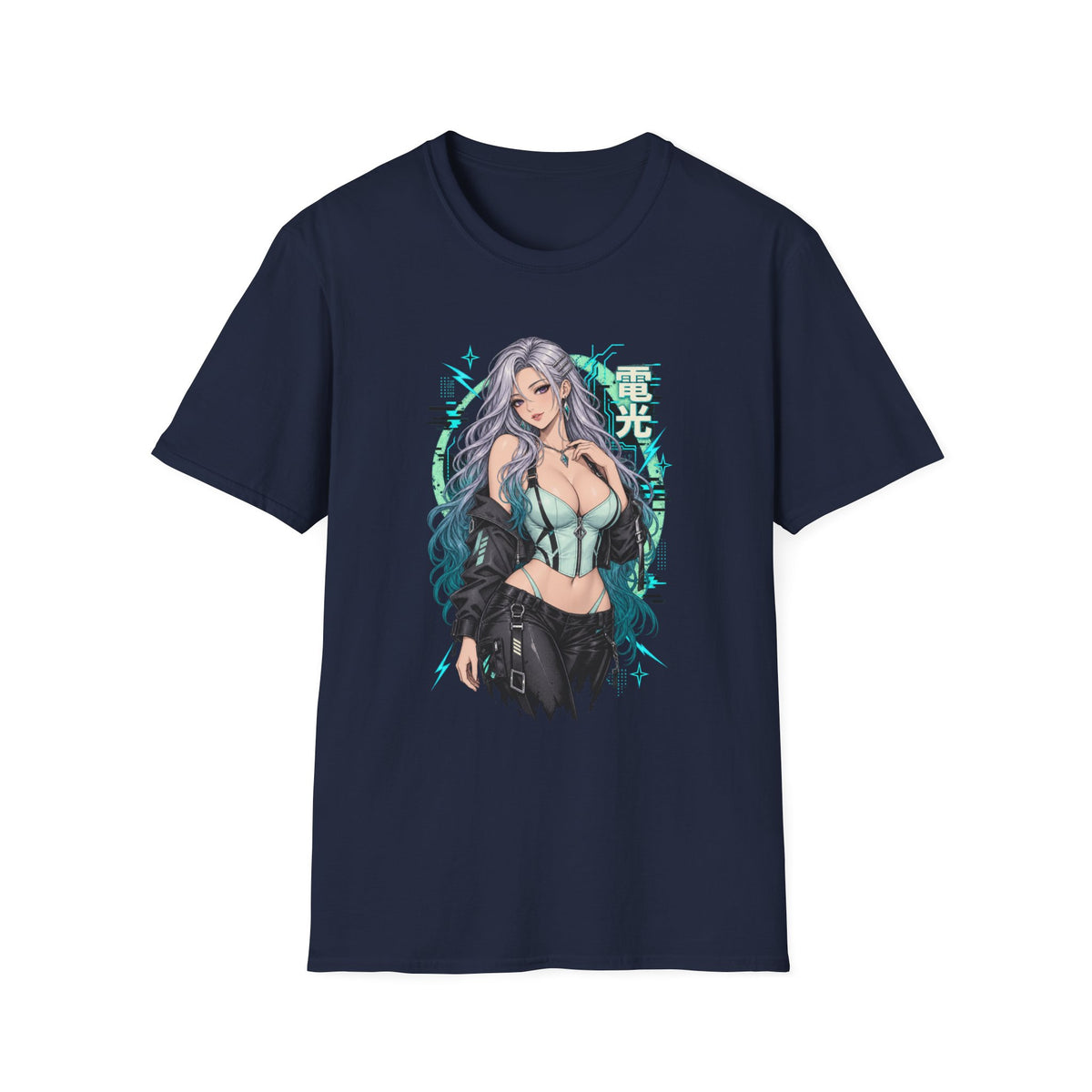 Opal | Sexy Anime Vaporwave Pin Up Girl | Waifu T-Shirt