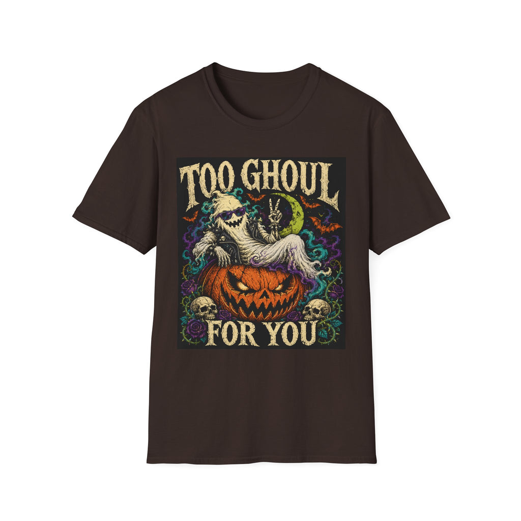 Too Ghoul For You T-Shirt — Retro Halloween Ghost Pumpkin Tee
