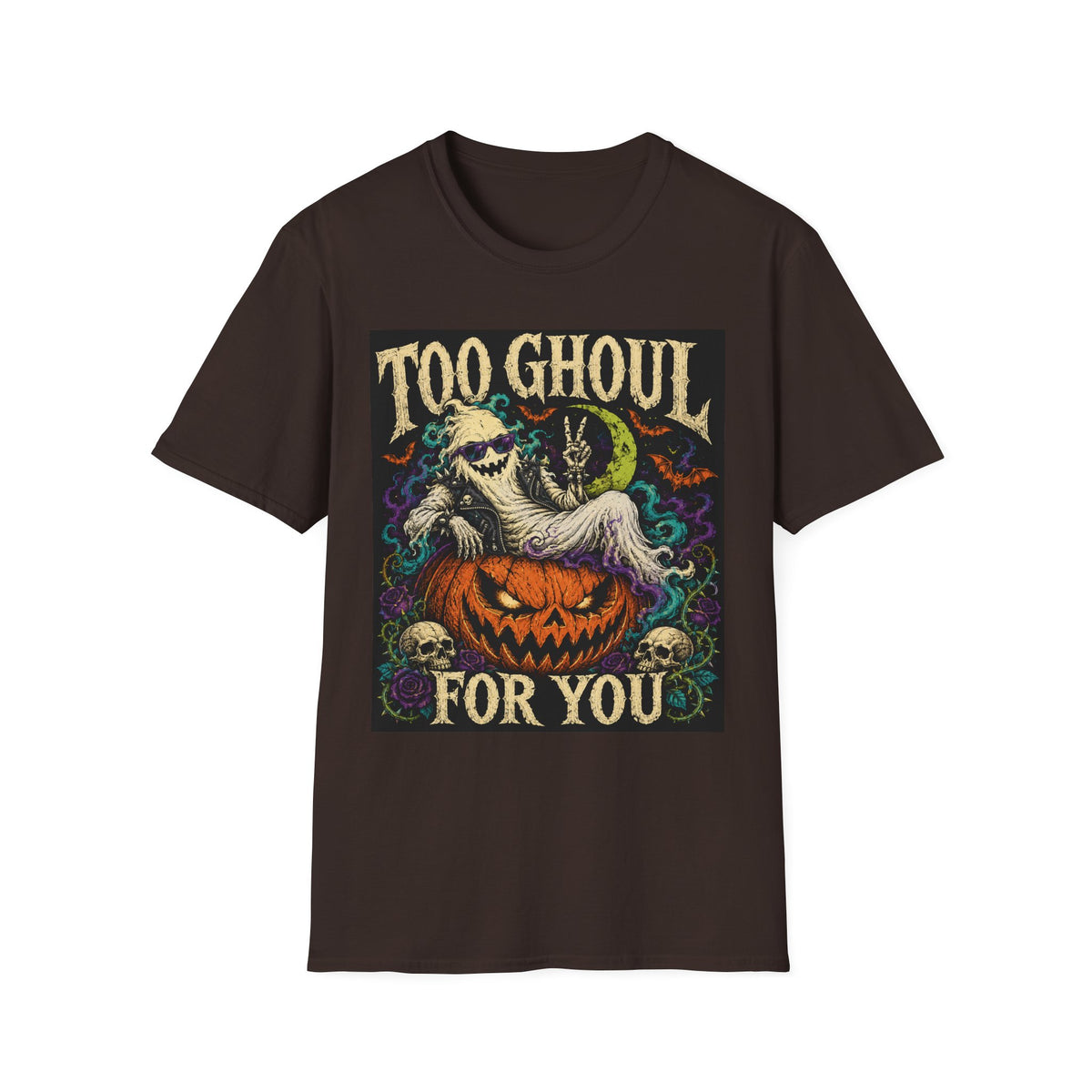 Too Ghoul For You T-Shirt — Retro Halloween Ghost Pumpkin Tee