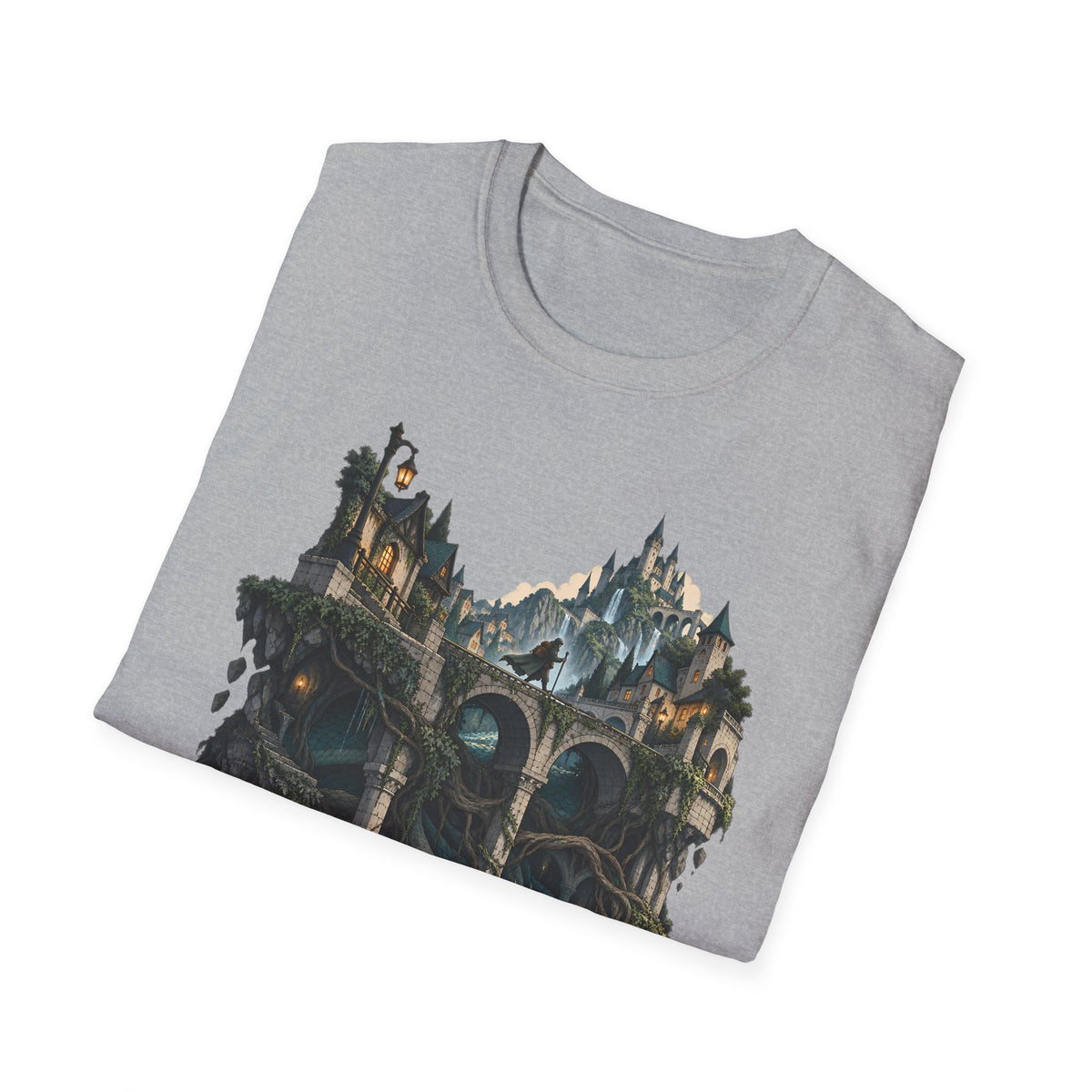 Quests and Adventures | Japanese Style | Anime Fantasy Dragon Castle T Shirt