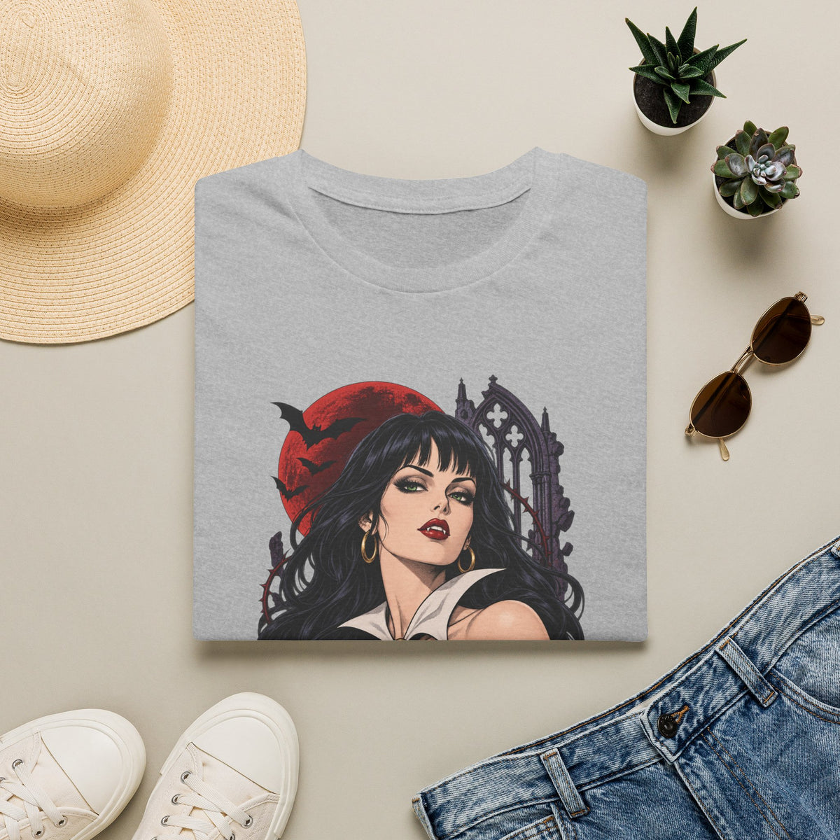 Vampirella | Sexy Halloween Vampire Pin Up Girl Sorceress Graphic T-Shirt