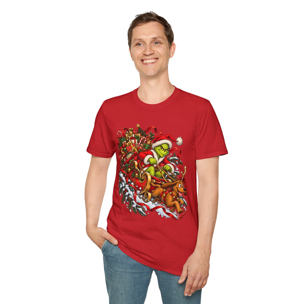 Grinch & Max Sleigh Ride | Funny Christmas T Shirt