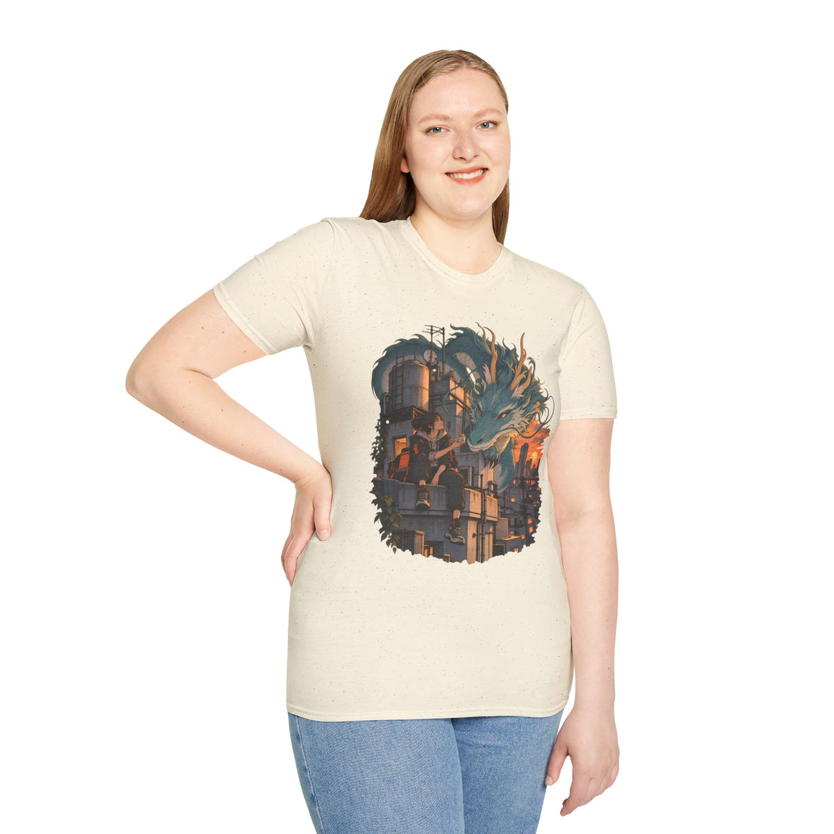 Serpent Cityscape | Urban Japanese Dragon T-Shirt
