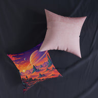 Alien Desert Pixel Art Space Planet Cushion | Decorative Sofa Pillow