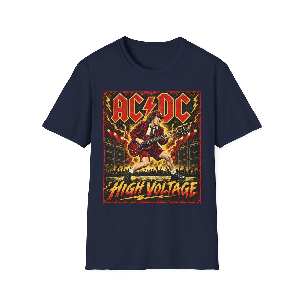 AC/DC High Voltage Graphic T-Shirt — Classic Rock Band Tee
