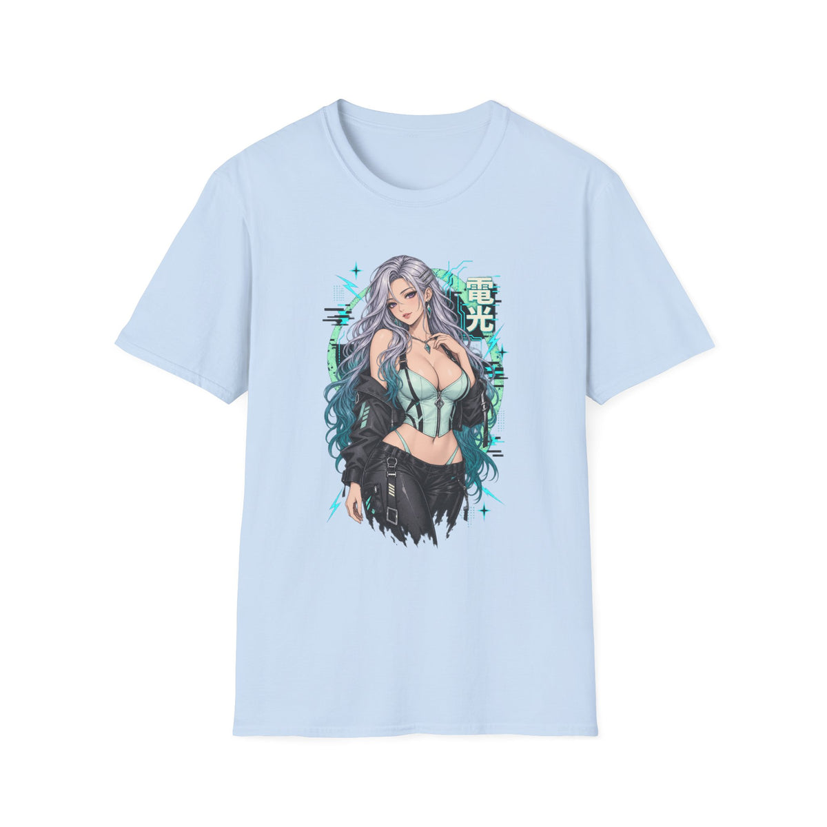 Opal | Sexy Anime Vaporwave Pin Up Girl | Waifu T-Shirt