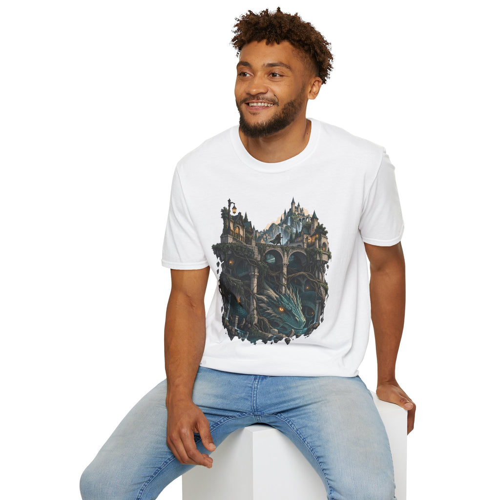Quests and Adventures | Japanese Style | Anime Fantasy Dragon Castle T Shirt