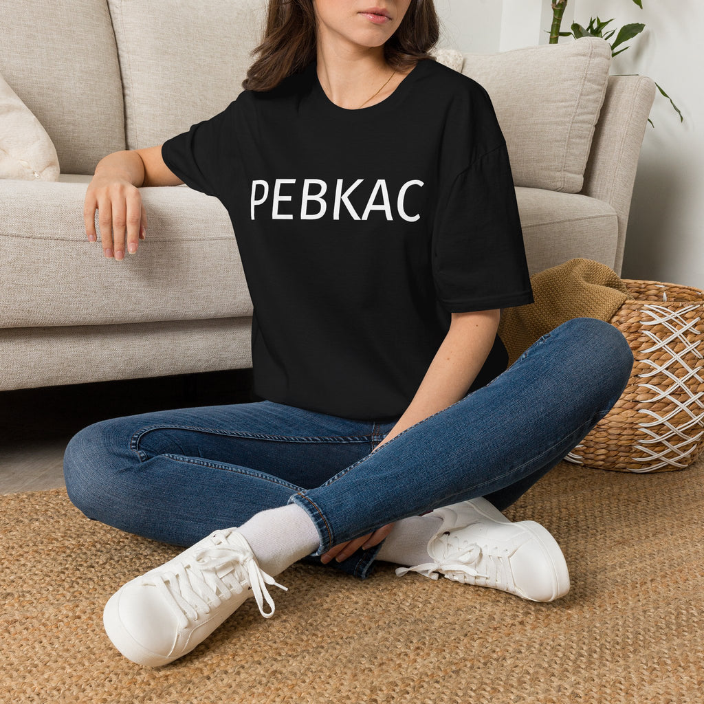 pebkac t shirt funny tech support tee for it pros nerds, product image showing the garment or product detail.
