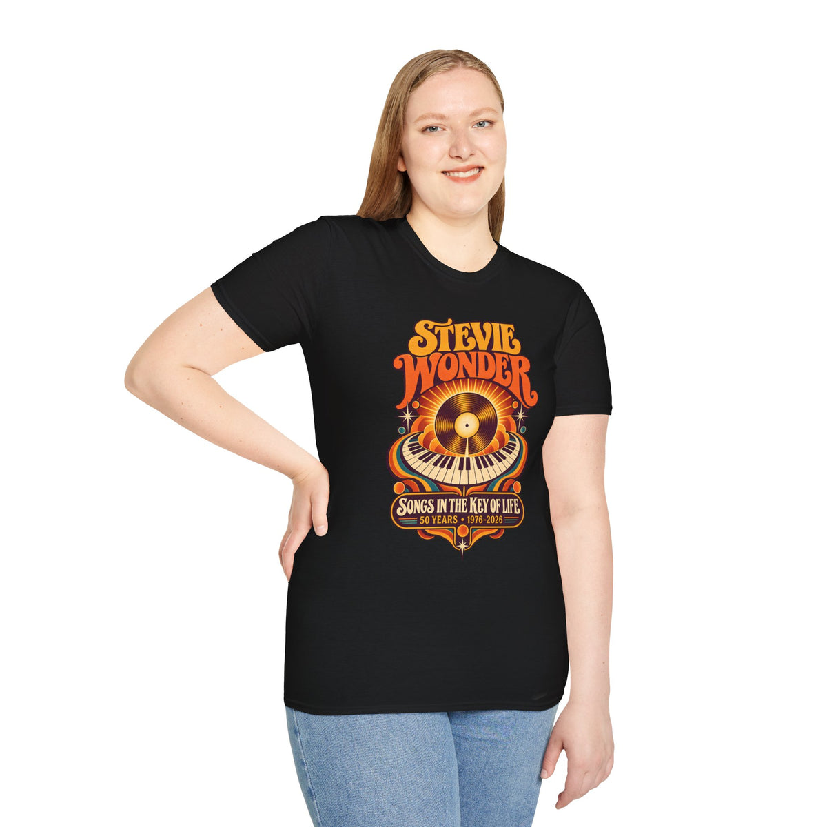 Stevie Wonder Retro Vinyl Tee - Songs In The Key Of Life Graphic T-Shirt