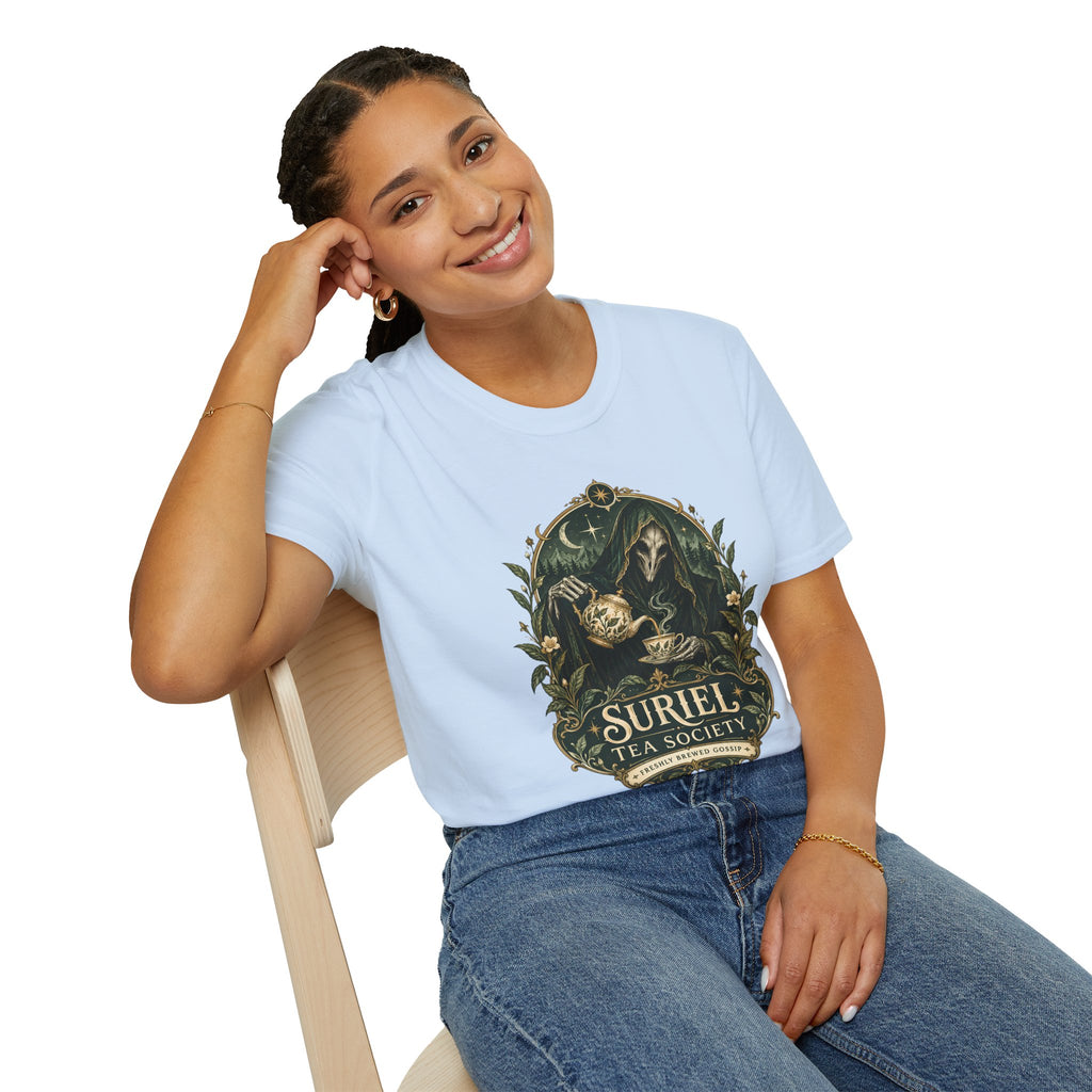 Suriel Tea Society | Freshley Brewed Gossip | ACOTAR Book Graphic T Shirt